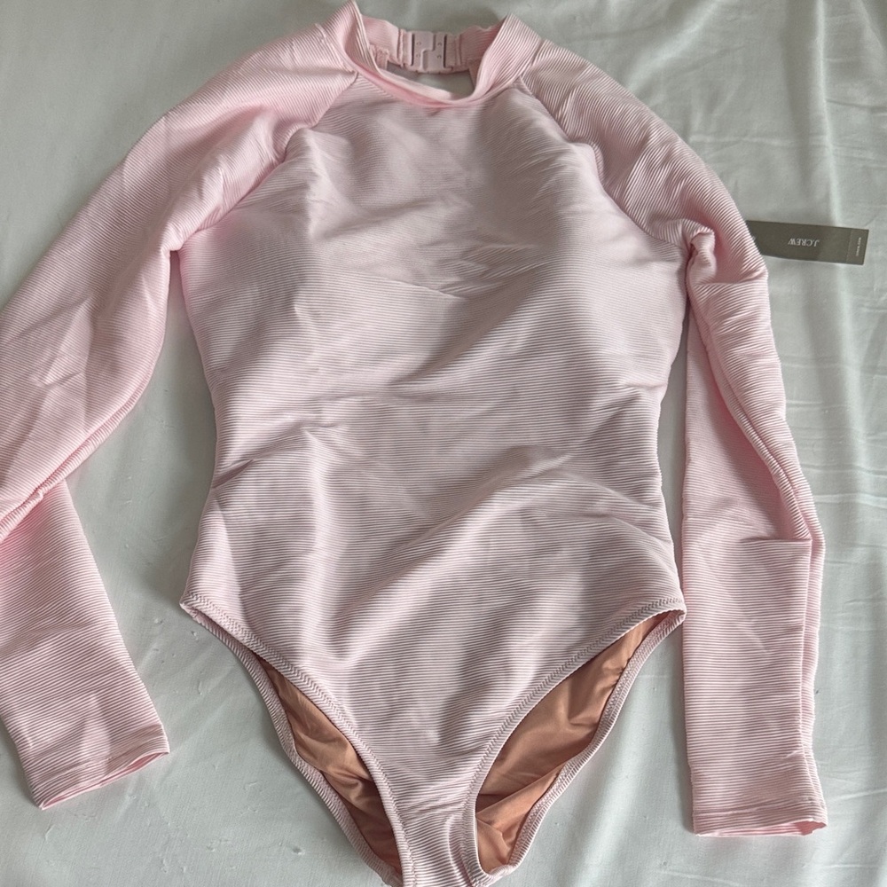 J. Crew Light Pink long sleeve woman’s swimsuit